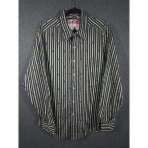 Robert Graham The Freshly Laundered Shirt Mens L Striped Button‎ Up Rook Chess